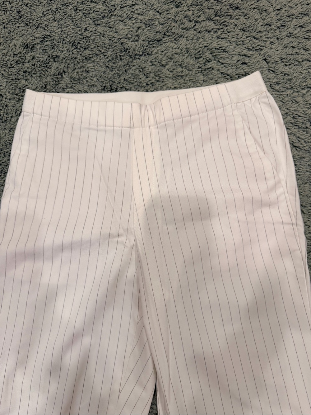 Uniqlo White Pinstripe Dress Pants for women size M